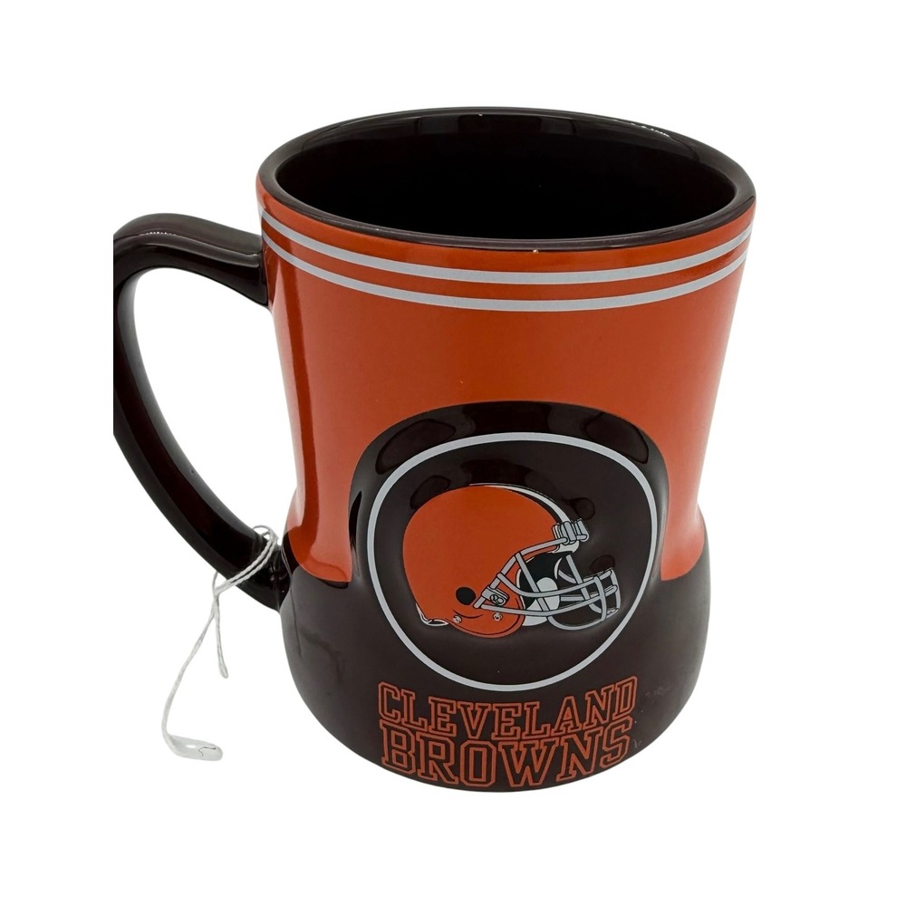 Cleveland Browns NFL Boelter Brands Ceramic Coffee Mug Orange Brown 2011 Helmet
